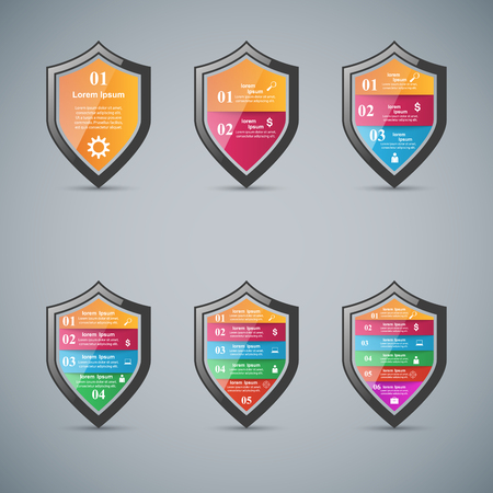 Paper abstract infographics. Business icon.のイラスト素材