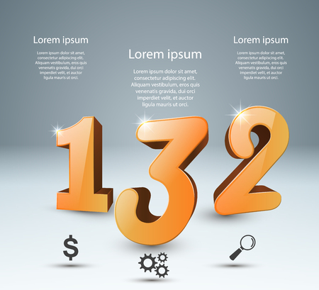 Business infographic design template and marketing icons. Number icon.のイラスト素材