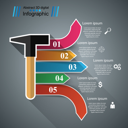 Business paper infographics. Repair icon. Marketing infoのイラスト素材