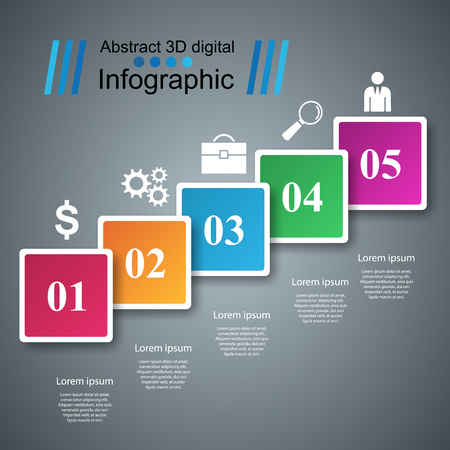 Business Infographics origami style Vector illustration. Vector, eps 10のイラスト素材