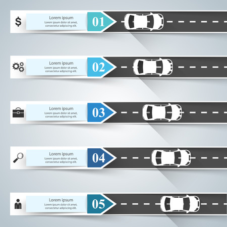 Abstract 3D digital illustration Infographic. Vector, eps 10のイラスト素材