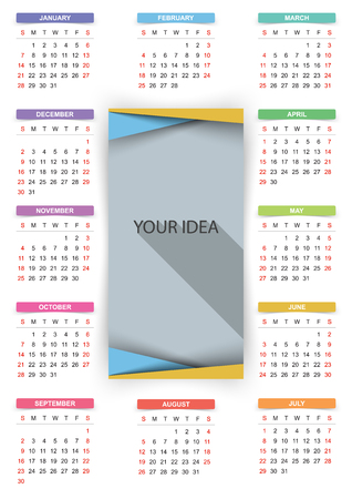 Calendar for 2018 year.のイラスト素材