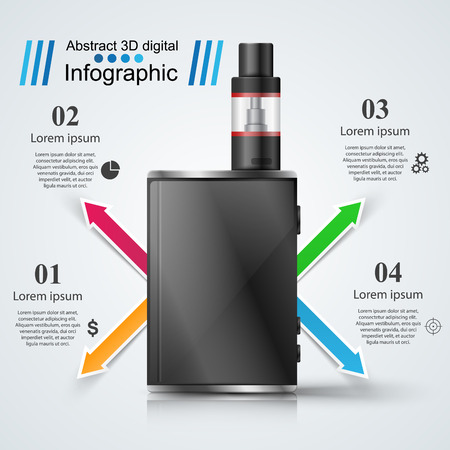Vape, vaper, smoke business infographic vectorのイラスト素材