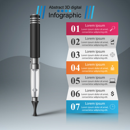Electronic cigarette icon. Business infographic vector illustration.のイラスト素材