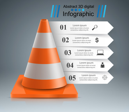 Abstract 3D digital illustration infographic. Vector eps 10のイラスト素材