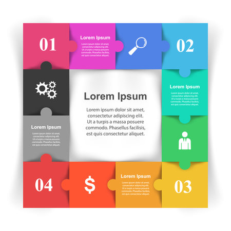 3D infographic design template and marketing icons.のイラスト素材