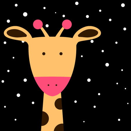 Cute, fanny giraffe illustration Vector eps 10のイラスト素材