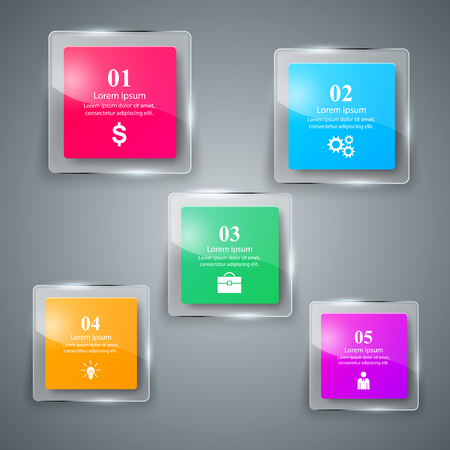 Business Infographics origami style Vector illustration. Glassのイラスト素材