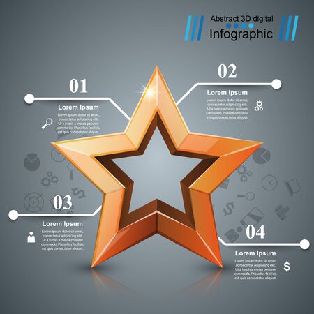 Star of the winner. Business infographic. Vector eps 10のイラスト素材