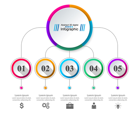 Business info-graphics origami style vector illustration.のイラスト素材