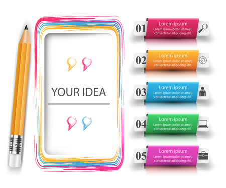 Colorful Business infographic design template vector illustrationのイラスト素材