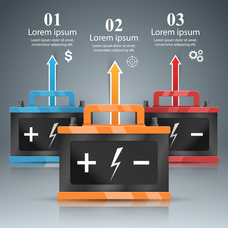 Business Infographics. Battery icon.のイラスト素材