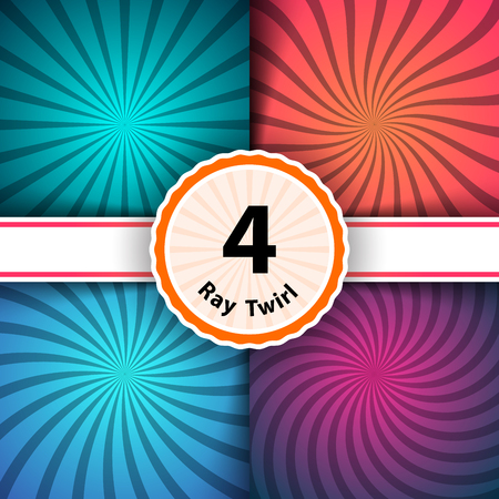Spiral color template. Four items.のイラスト素材