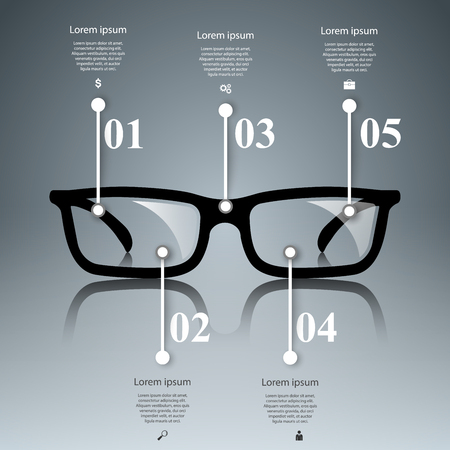 Glasses icon. Abstract  illustration Infographic.のイラスト素材