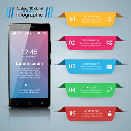 Digital gadget, smartphone tablet icon. Business infographic. Vector eps 10のイラスト素材