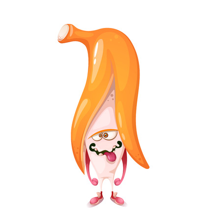 Funny, cute, crazy cartoon characters Vector eps 10のイラスト素材