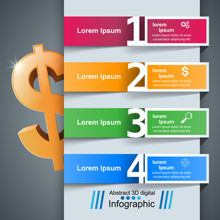 Business Infographics. Dollar, Money icon.のイラスト素材