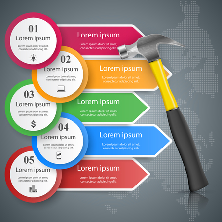Wrench, screwdriver, repair icon Business infographic Vector eps 10のイラスト素材