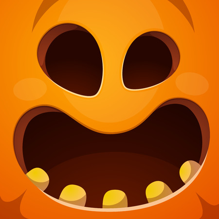 Pumpkin illustration. Horror, fear happy halloween Vector eps 10のイラスト素材