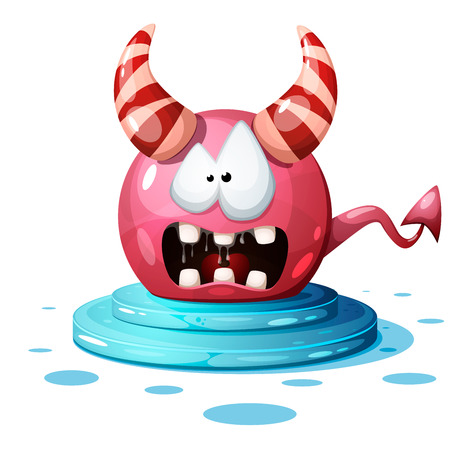 Funny, cute magic ball characters. Vector eps 10のイラスト素材