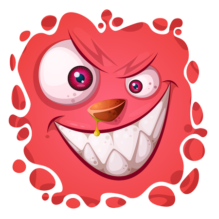 Cartoon funny, cute monster character. Halloween illustration. Vector eps 10のイラスト素材