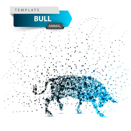 Bull dott illustration. Splatter, glare ice Vector eps 10のイラスト素材