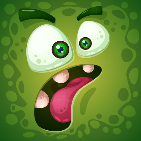 Funny, cute crazy pumpkin character. Halloween illustration. For printing on T-shirts. Vector eps 10のイラスト素材