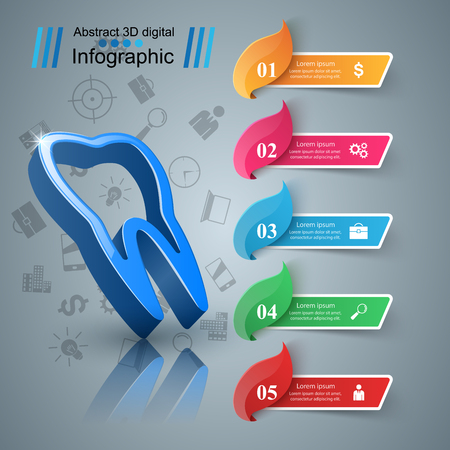Business Infographics. Tooth icon.のイラスト素材