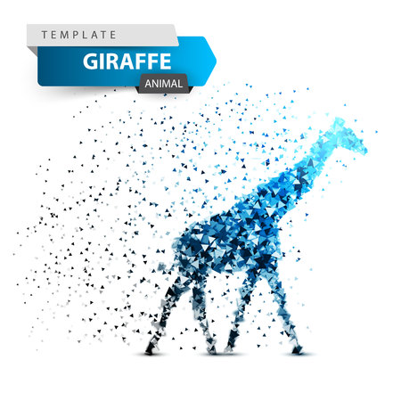 Giraffe dot - ice splatter illustration. Vector eps 10のイラスト素材
