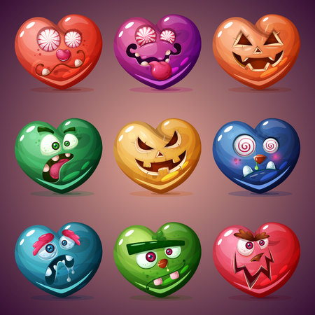 Set valentine heart. Love illustration. Vector eps 10のイラスト素材
