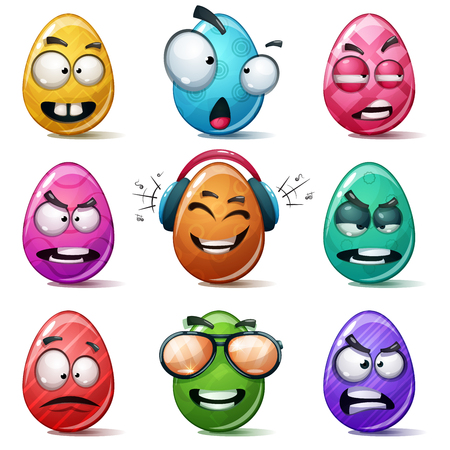 Happy easter, Set color egg. Vector eps 10のイラスト素材