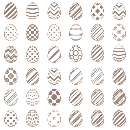 Set flat egg simplae icon.のイラスト素材