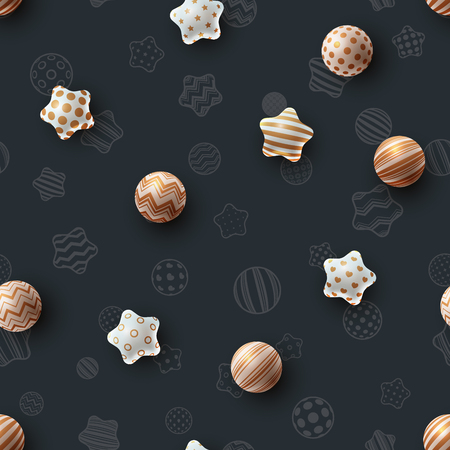 Happy birthday. Beautiful seamless pattern.のイラスト素材