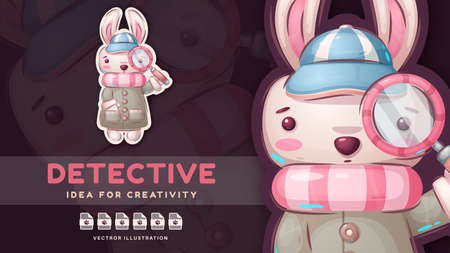 Hare is looking for evidence.のイラスト素材