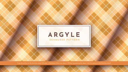 Seamless Argyle Pattern. Traditional Scottish Texture. Fashionable Fabric. Textile Backgroundのイラスト素材