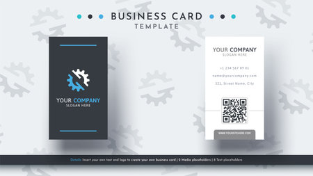 Company Business Card Template. Professional Design For Your Company. Visual brand identificationのイラスト素材