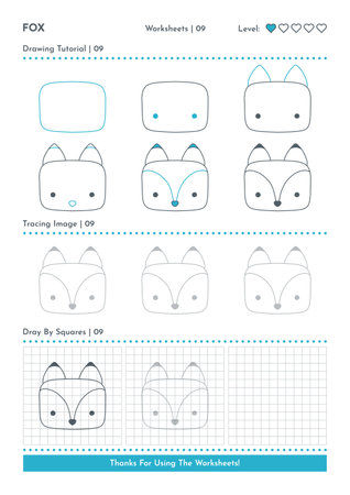 How to Draw Doodle Cow, Cartoon Character Step by Step Drawing Tutorial. Activity Worksheets For Kidsのイラスト素材