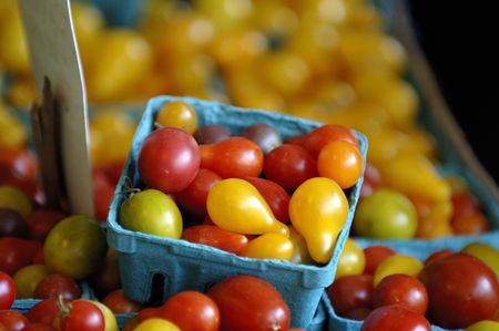 Colorful cherry tomatoesの写真素材