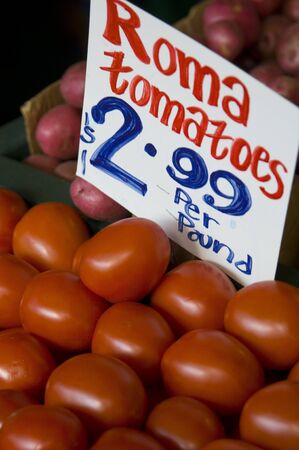 Fresh Roma Tomatoesの写真素材