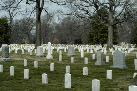 Arlington Cemetery Headstonesの写真素材