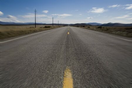 Empty highway at sunriseの写真素材