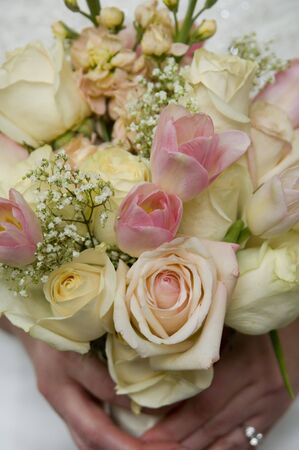 Close up of Wedding bouquet of flowersの写真素材