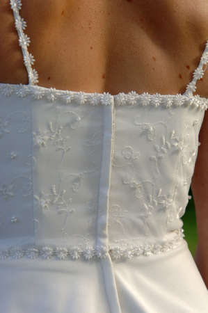 Back of wedding dressの写真素材