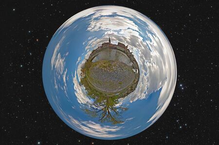 Little planet Regensburgの写真素材