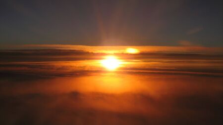 Sunrise over the osceanの写真素材