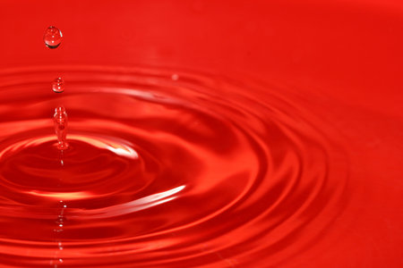 Red water dropの写真素材