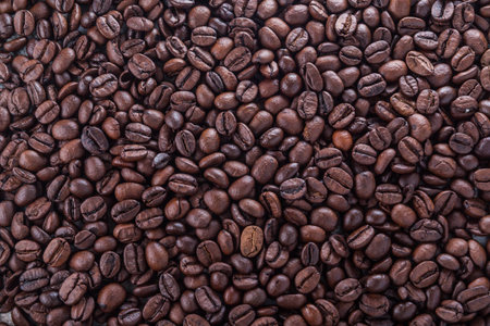 Roasted coffee beansの写真素材