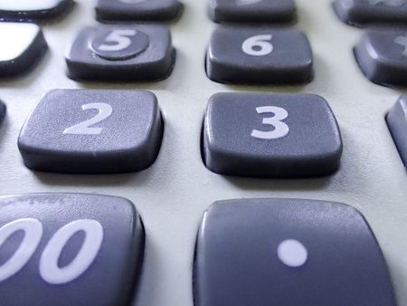 Calculator keyboard closeup