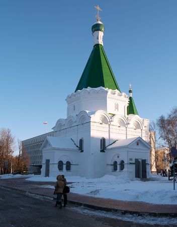 Cathedral of archangel Mikhail in kremlin, Nizhniy Novgorodの写真素材