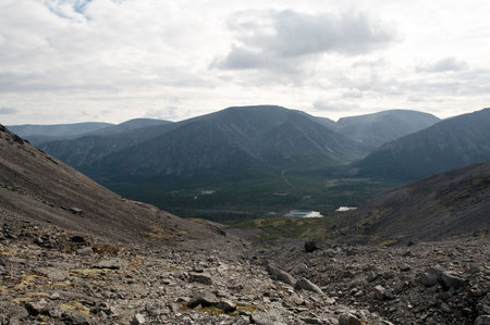 the Khibiny Mountains, Kola Peninsula, Russiaの写真素材